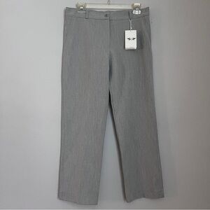 Brax Eliza Gray Dress Pants with Flat-Front Design NWT Size 10